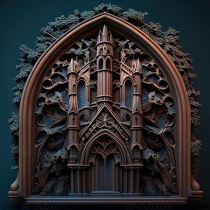 3D model gothic church (STL)